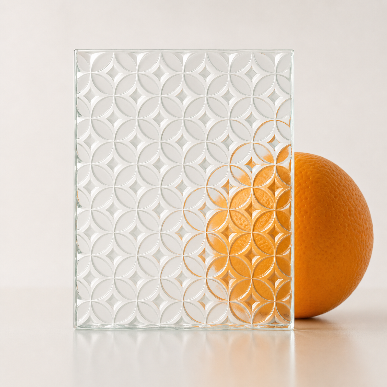 Clear Circle Geometric Glass