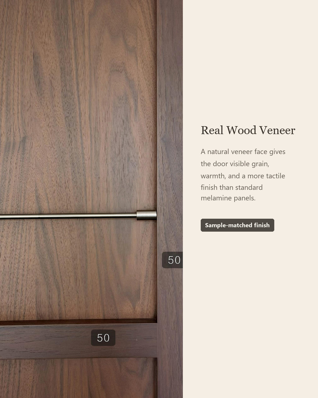 Walnut Magazine Display Sliding Door
