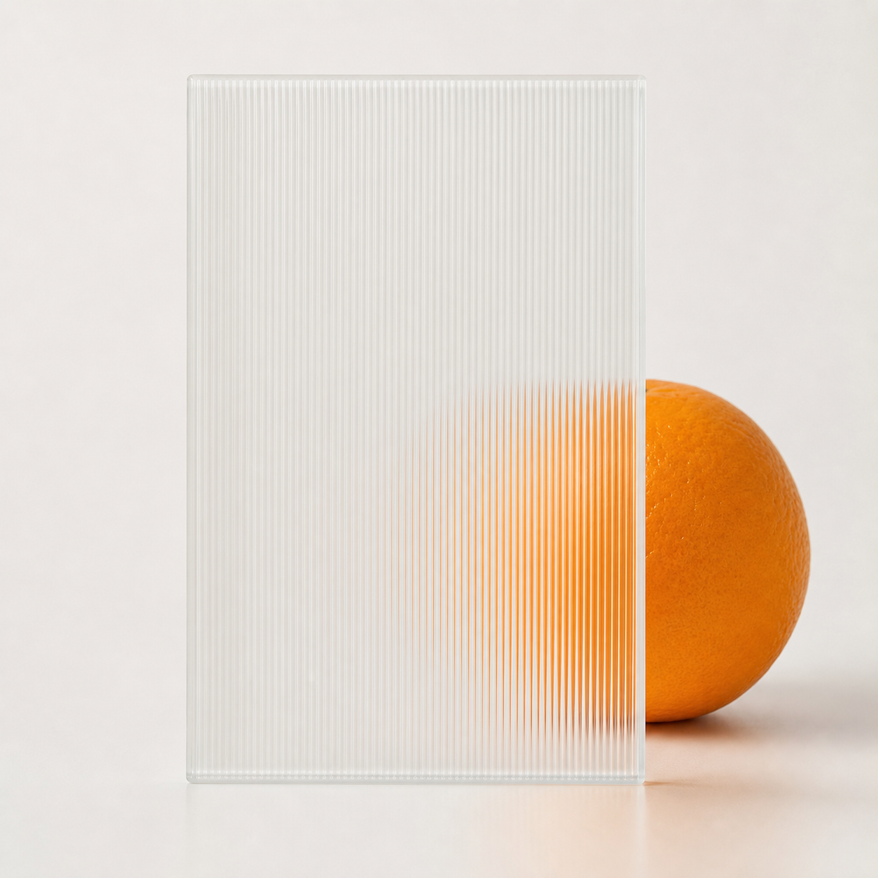 Clear Vertical Ribbed Glass