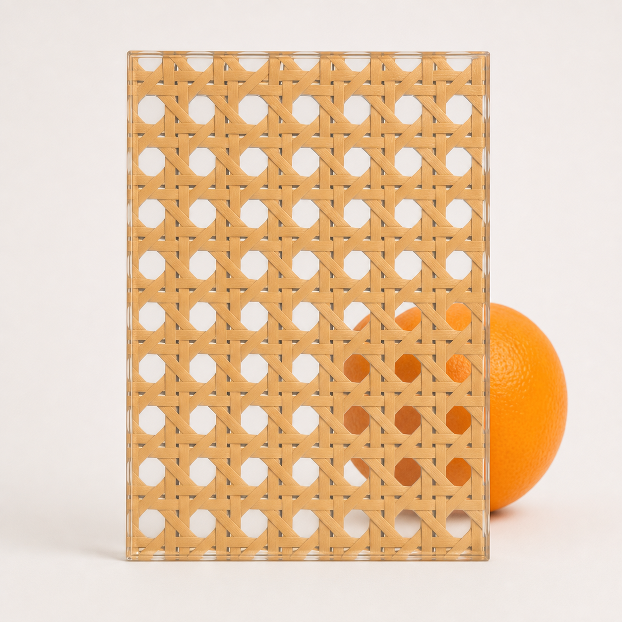Natural Tan Cane Lattice Glass