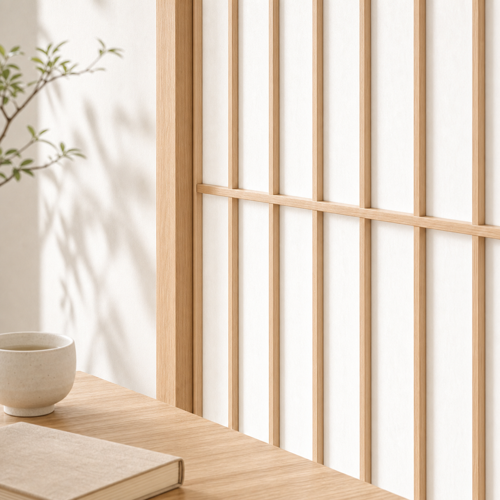 Shoji-Inspired Wood-Framed Translucent Sliding Doors