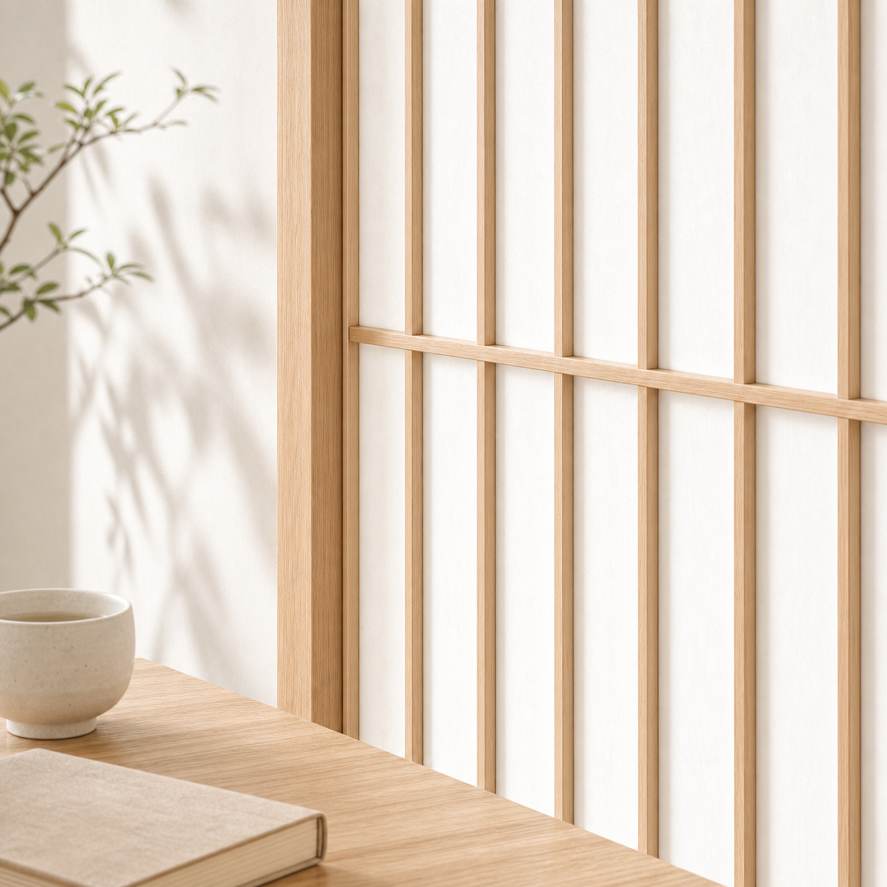 Shoji-Inspired Wood-Framed Translucent Sliding Doors