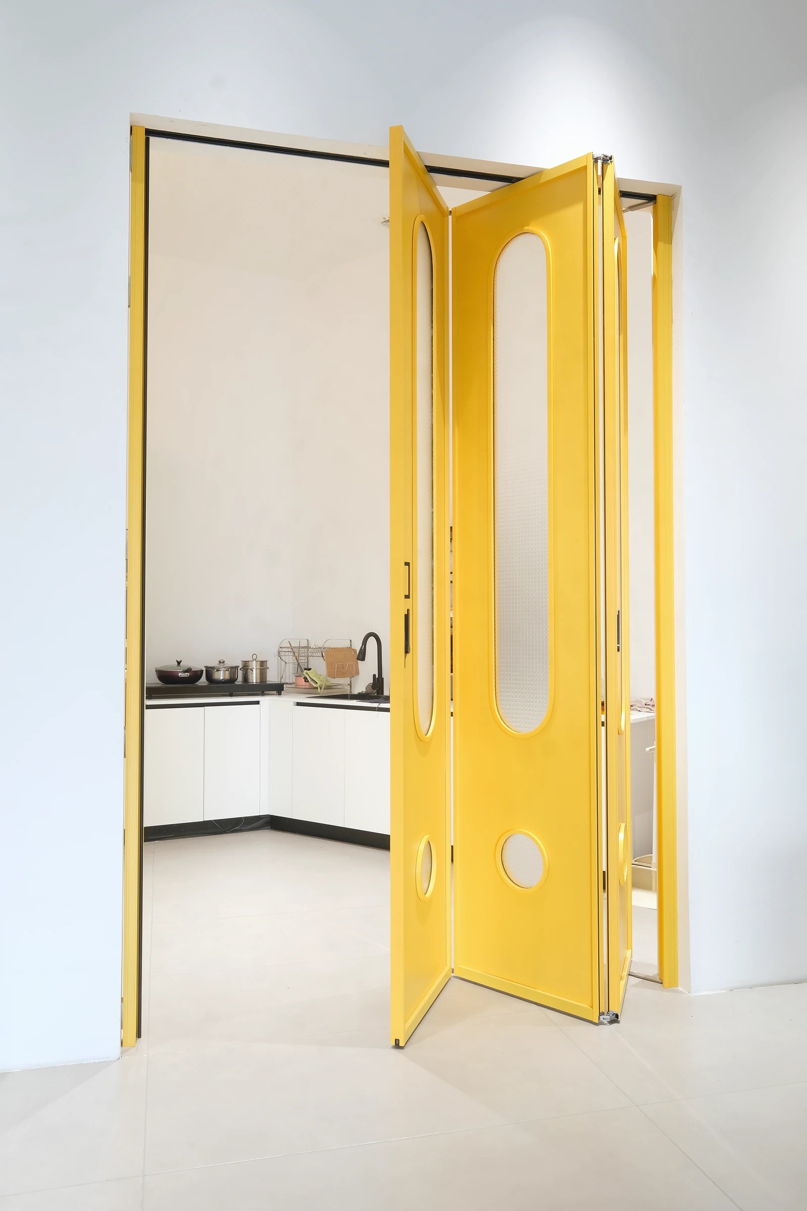 Marigold Arch 3-Panel Aluminum Folding Door