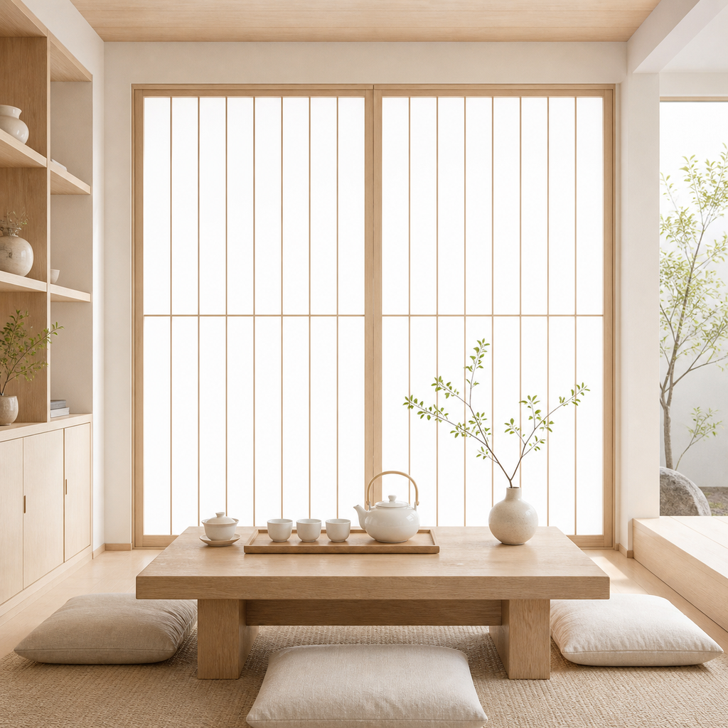 Shoji-Inspired Wood-Framed Translucent Sliding Doors