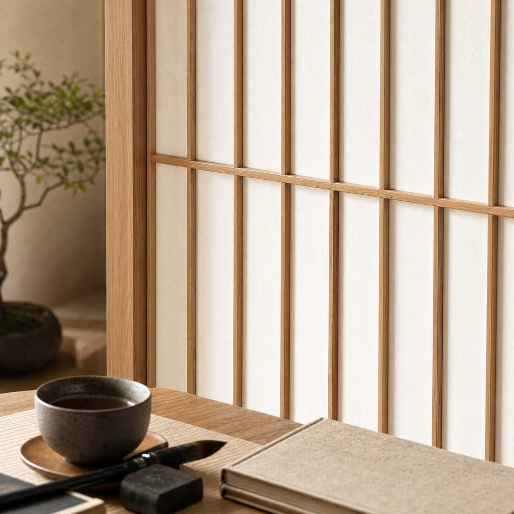 Shoji-Inspired Wood-Framed Translucent Sliding Doors