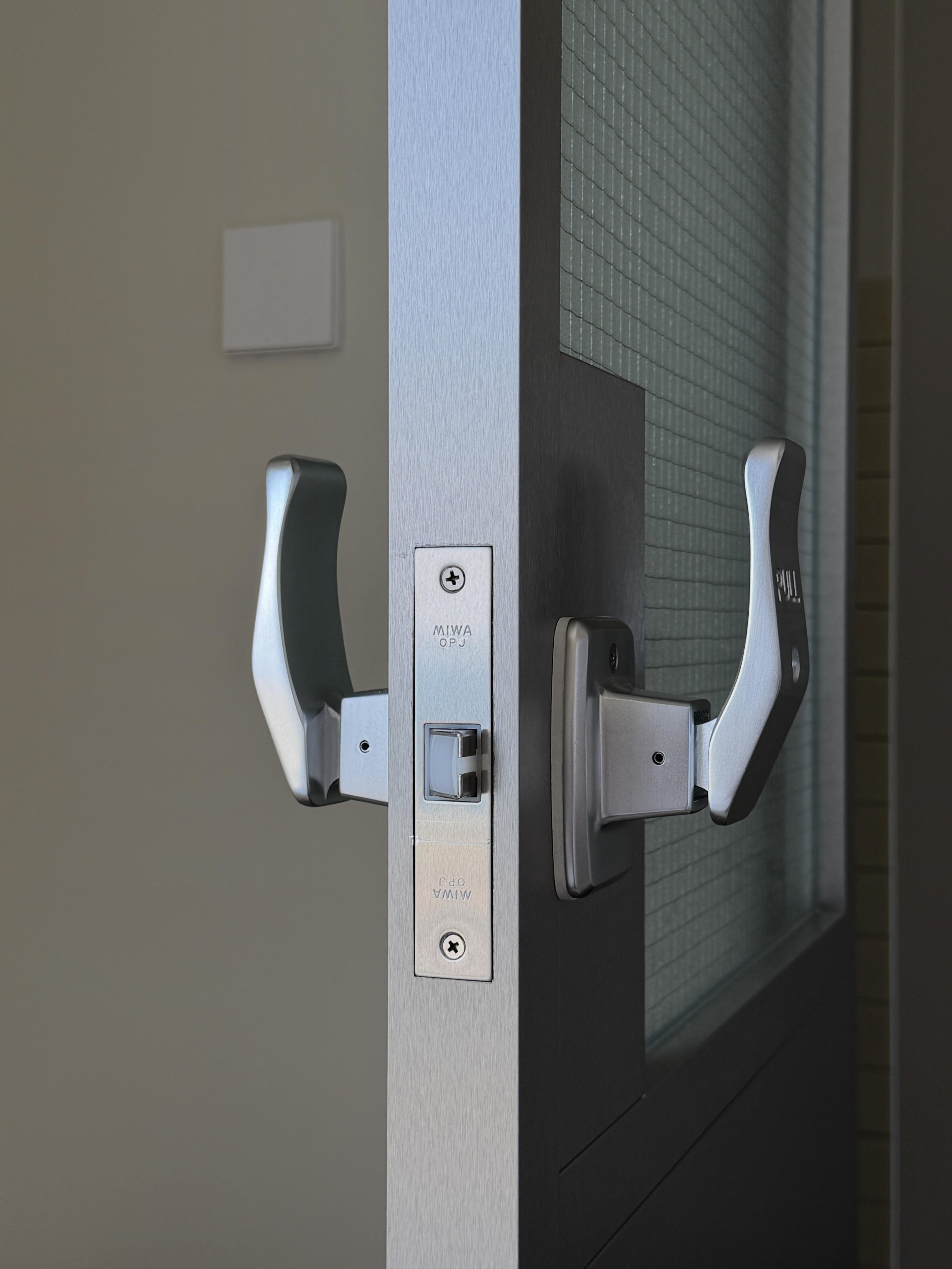 Wire Mesh Glass Double Door | Stainless Steel Frame