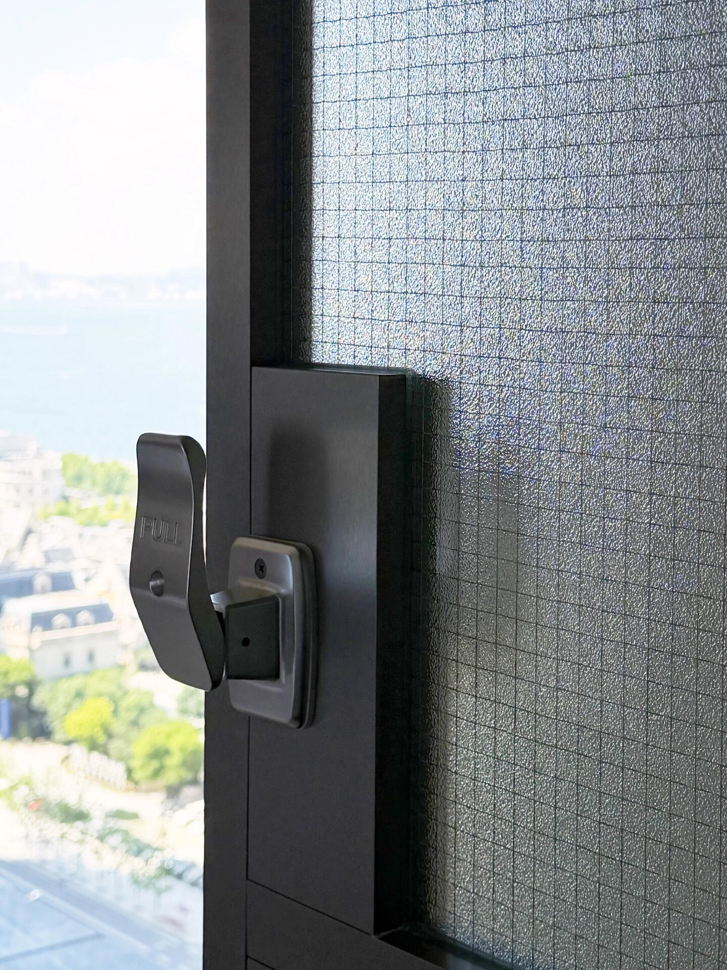 Wire Mesh Glass Double Door | Stainless Steel Frame