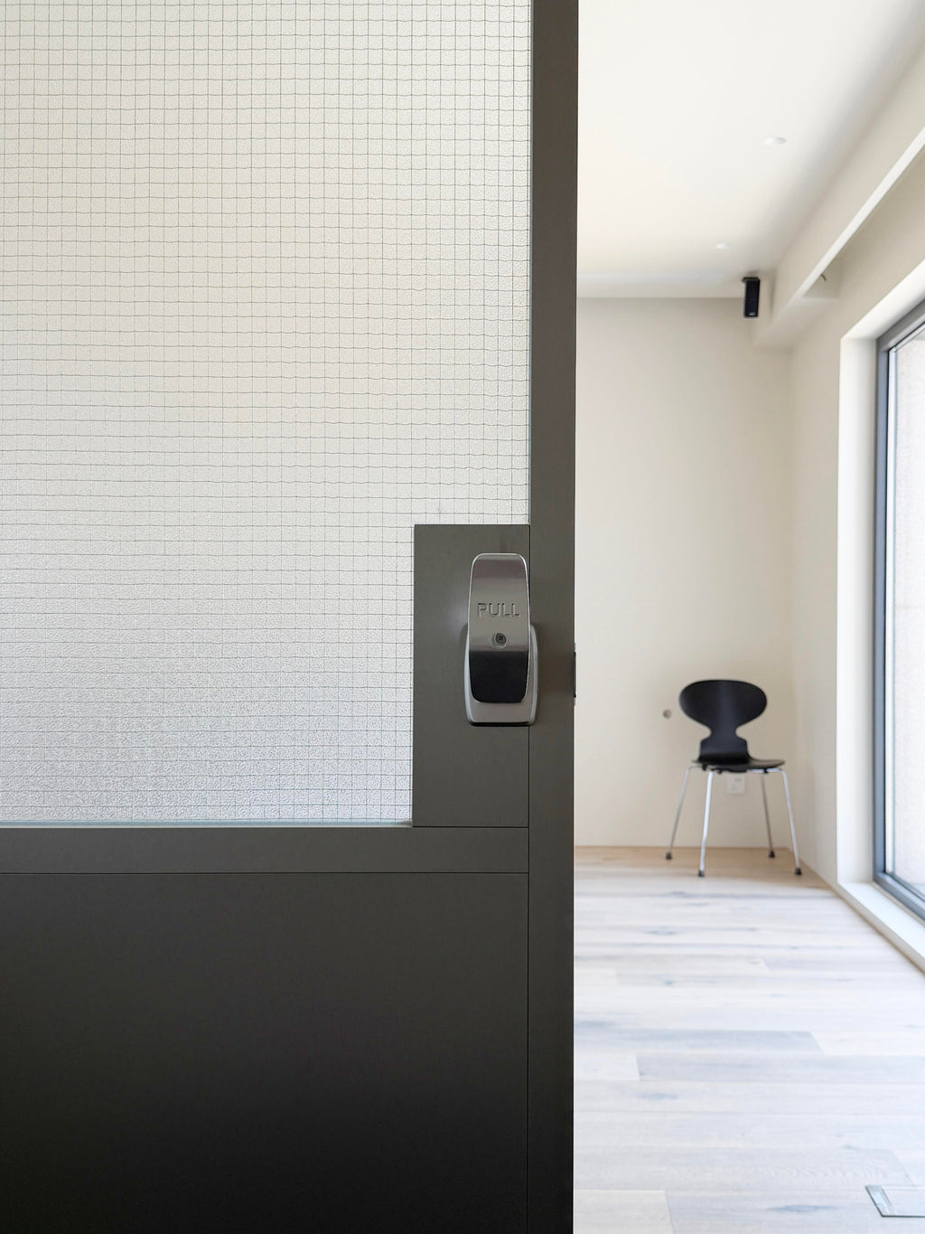 Wire Mesh Glass Double Door | Stainless Steel Frame