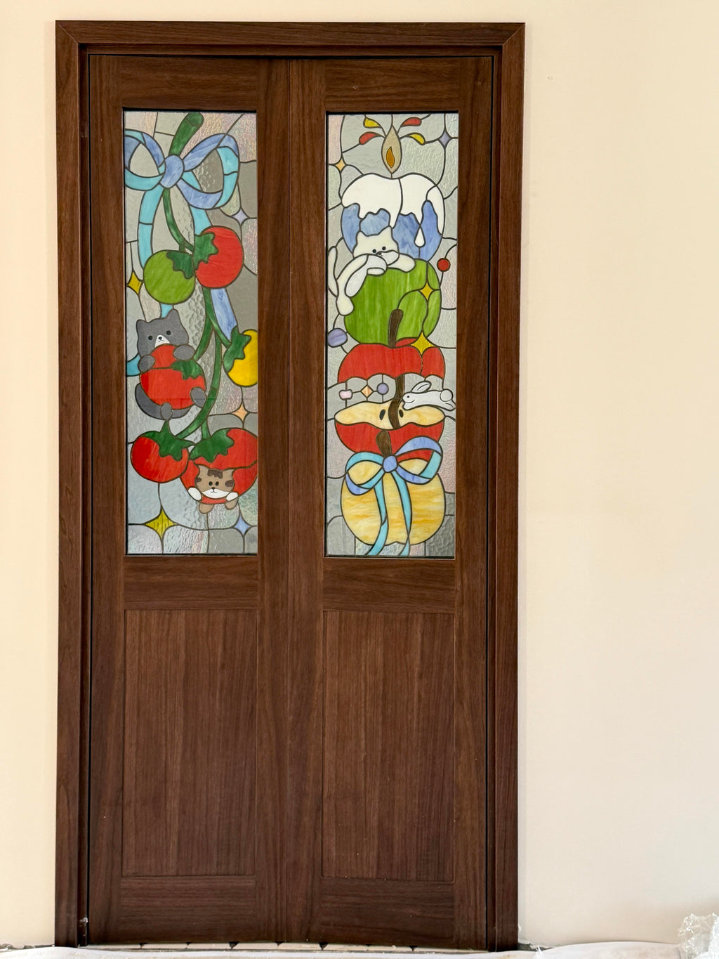 Bespoke Stained Glass Double Door | Custom Artwork