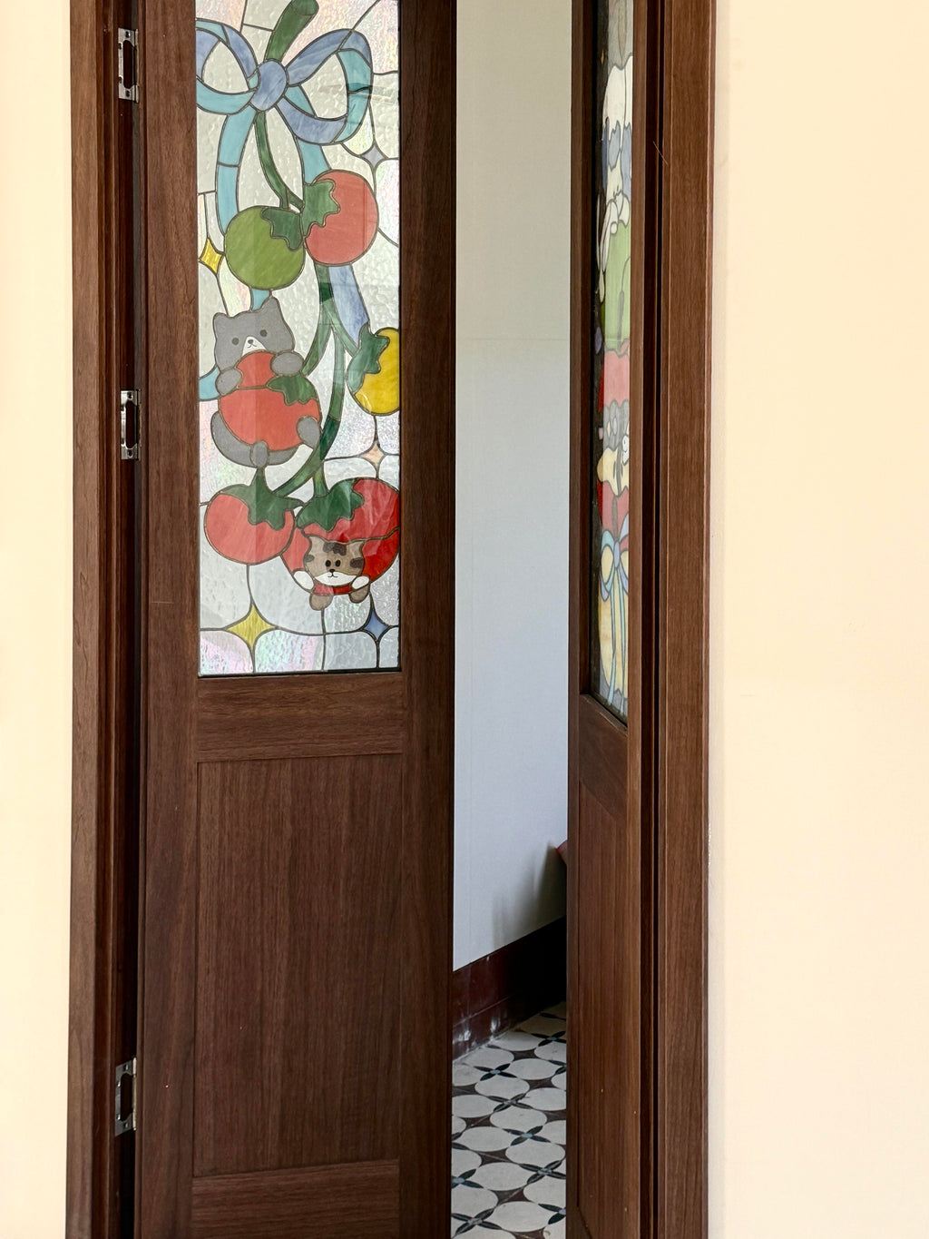 Bespoke Stained Glass Double Door | Custom Artwork