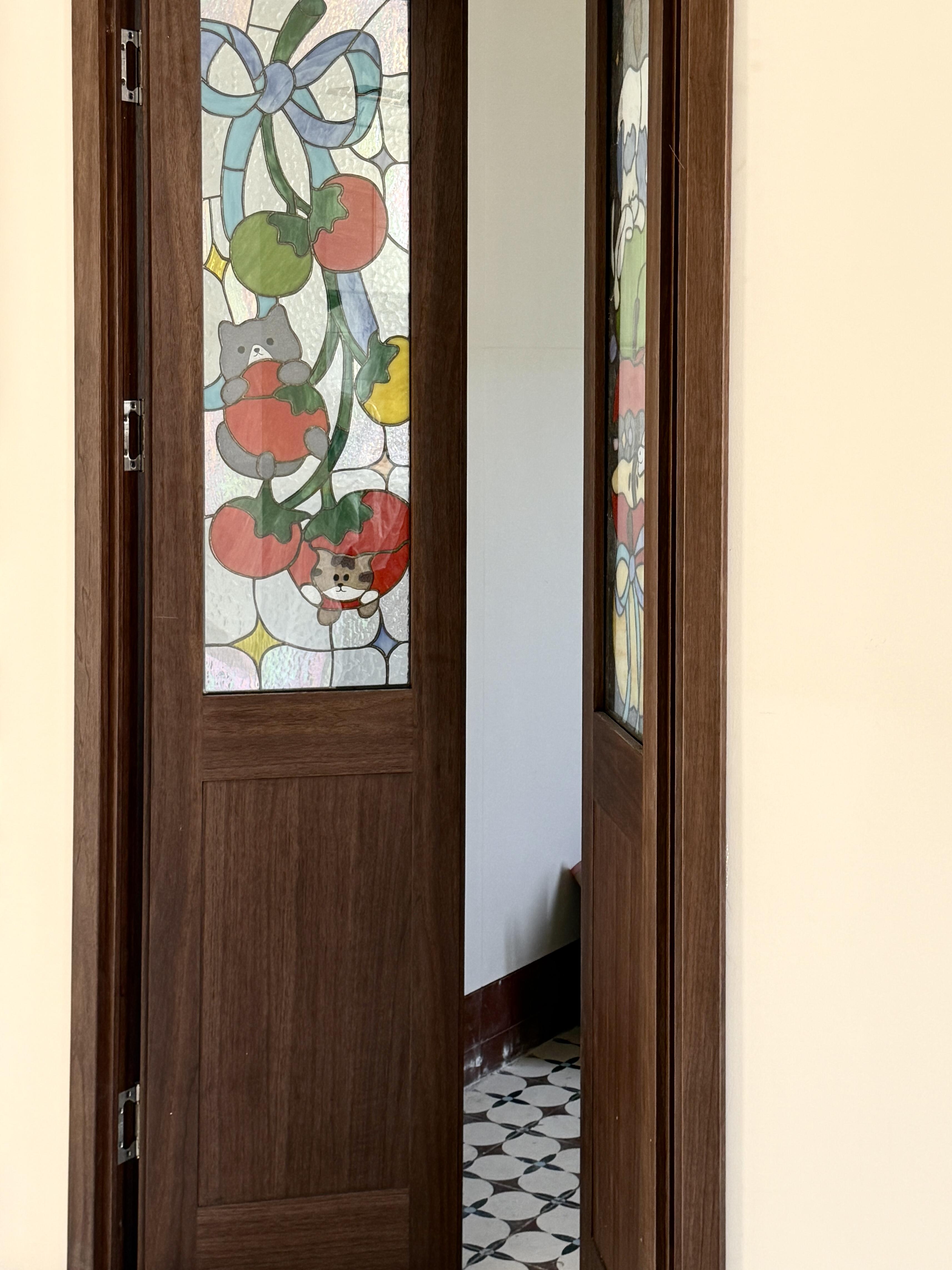 Bespoke Stained Glass Double Door | Custom Artwork