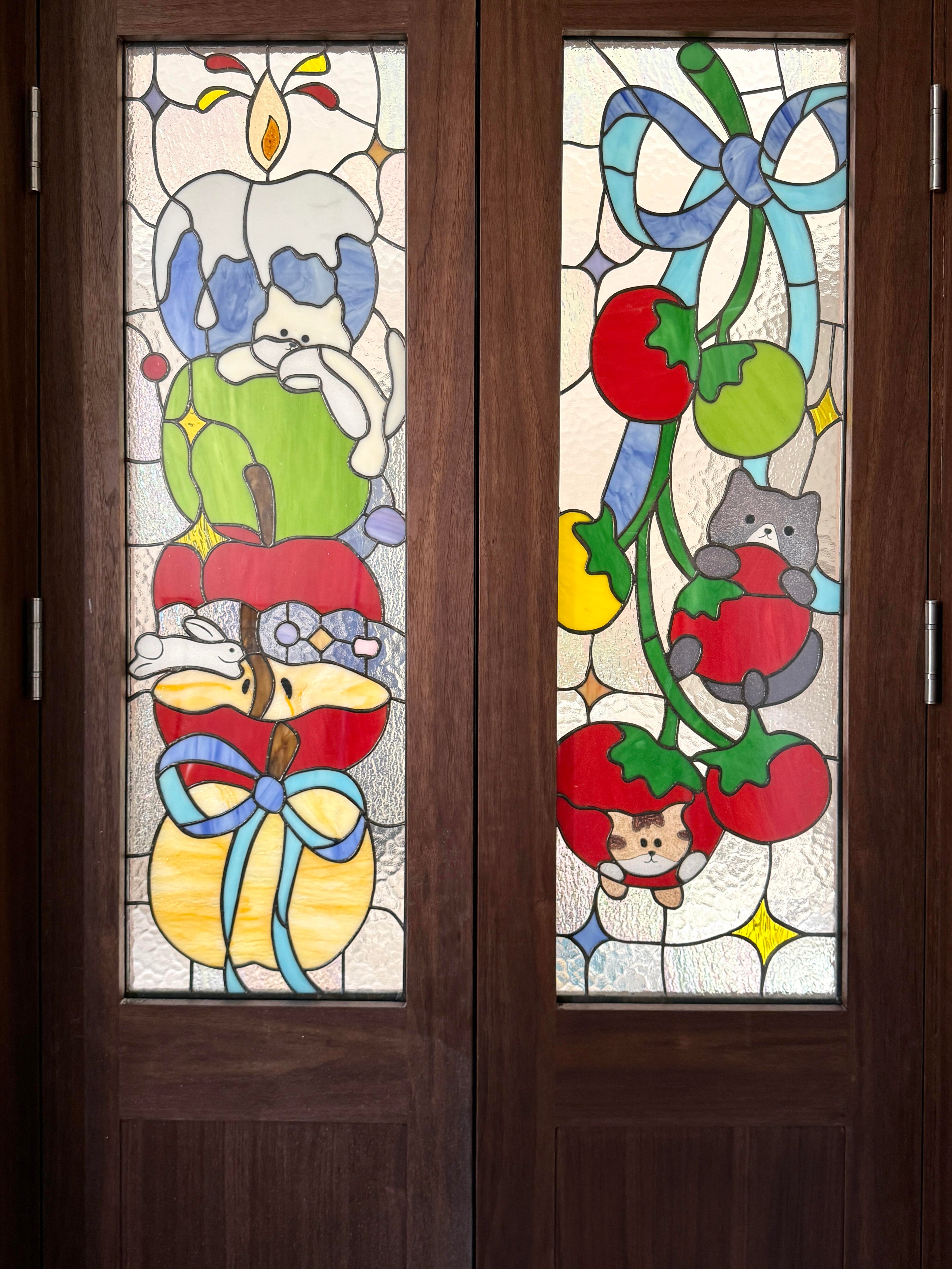Bespoke Stained Glass Double Door | Custom Artwork