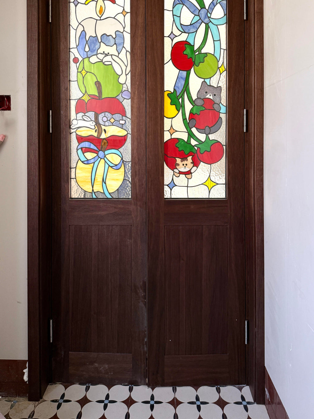Bespoke Stained Glass Double Door | Custom Artwork