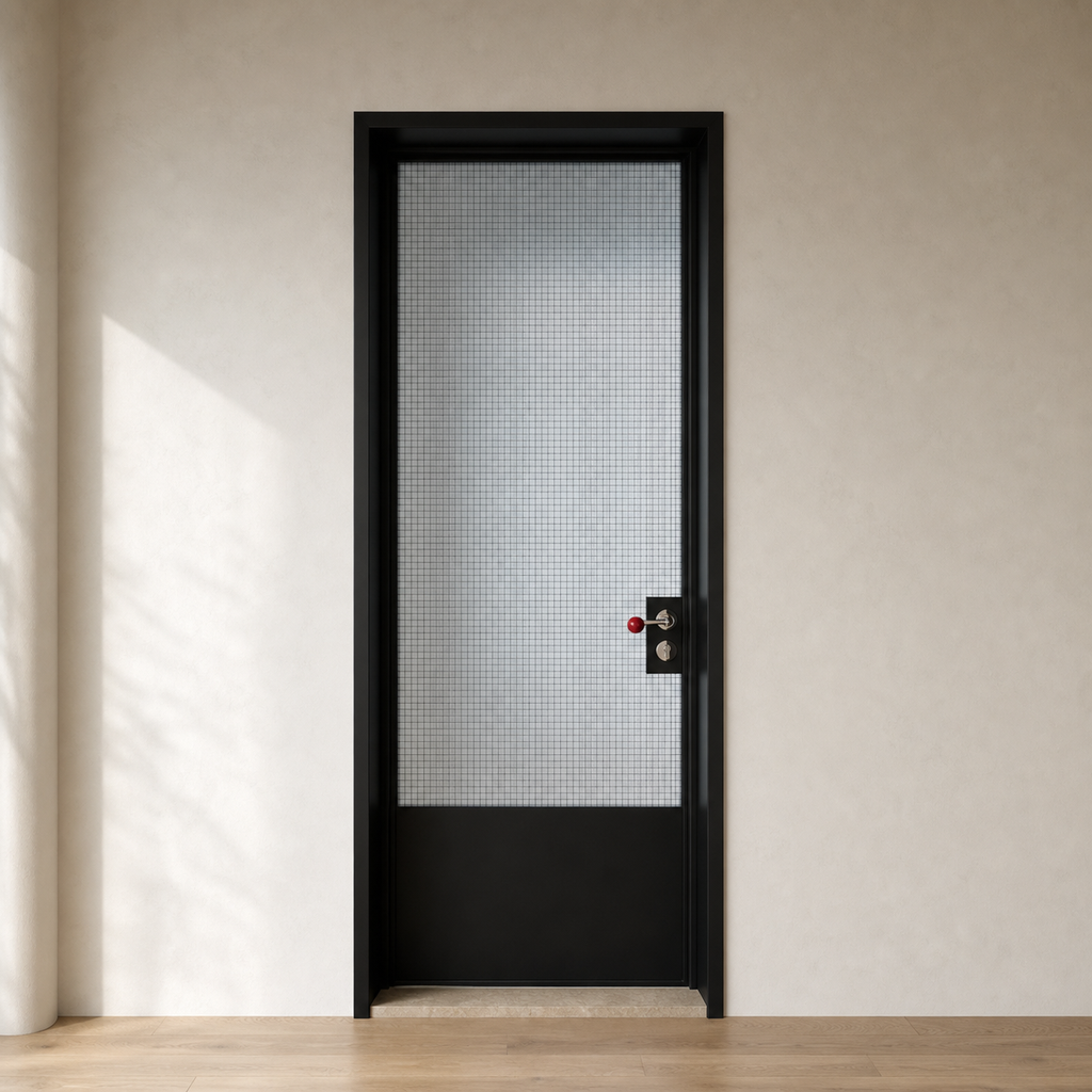 Grid Glass Aluminum Interior Door