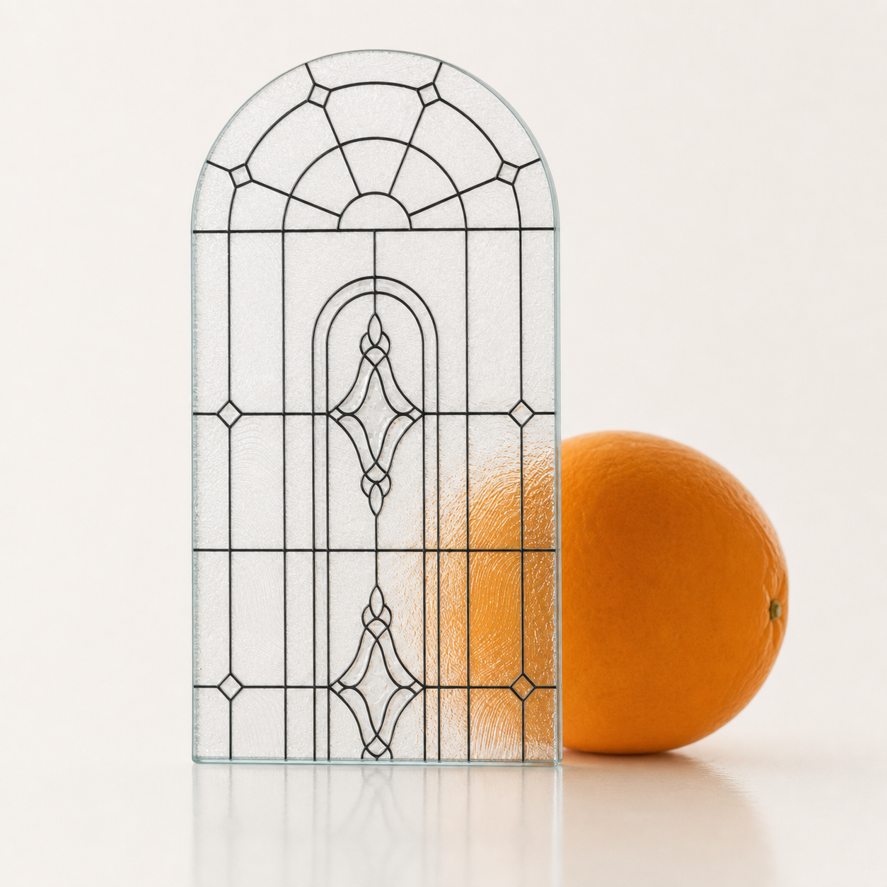 Clear Geometric Arch Glass