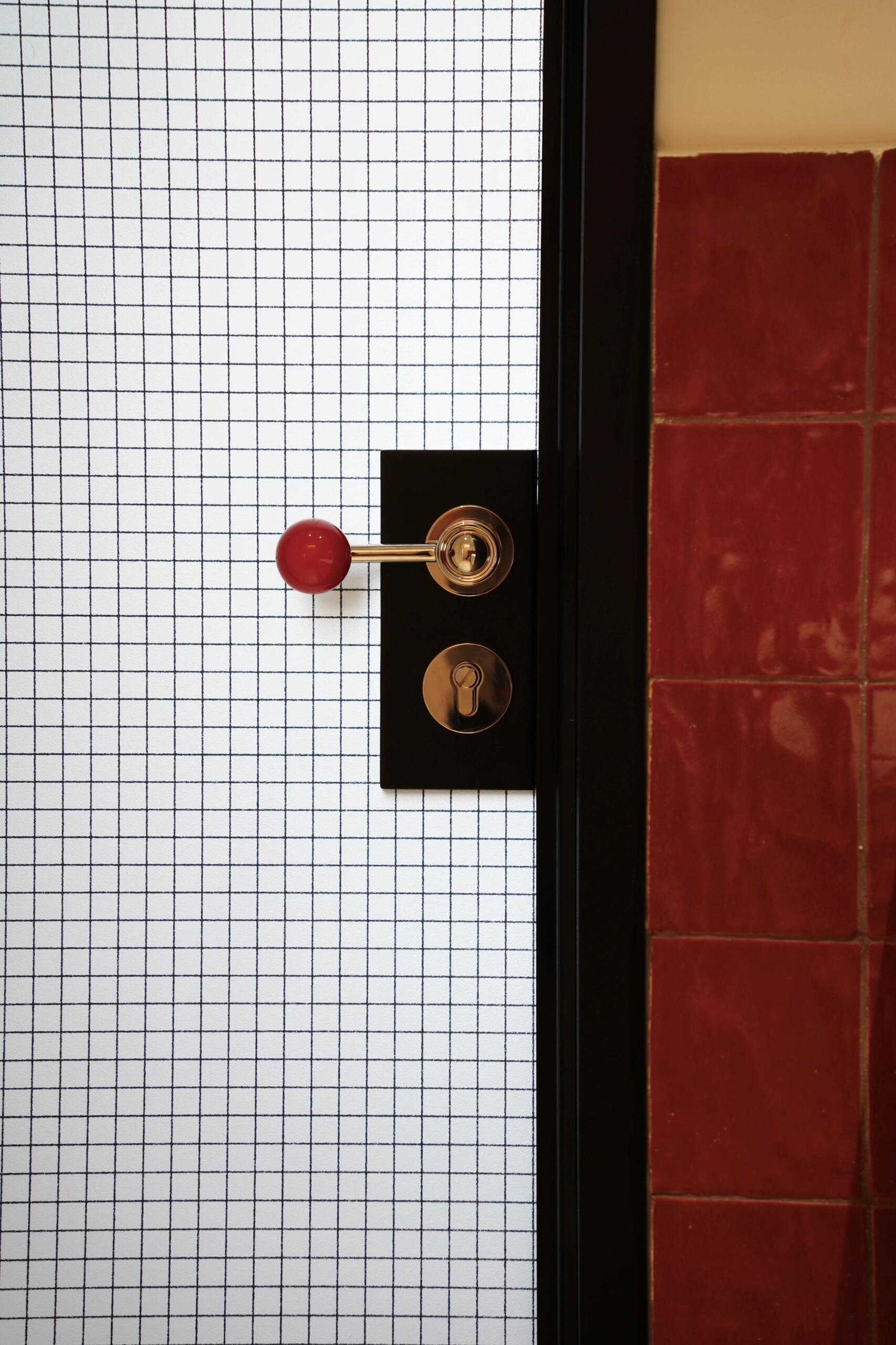Grid Glass Aluminum Interior Door