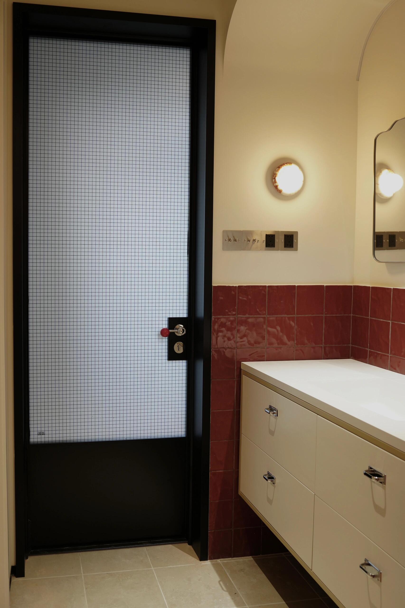 Grid Glass Aluminum Interior Door