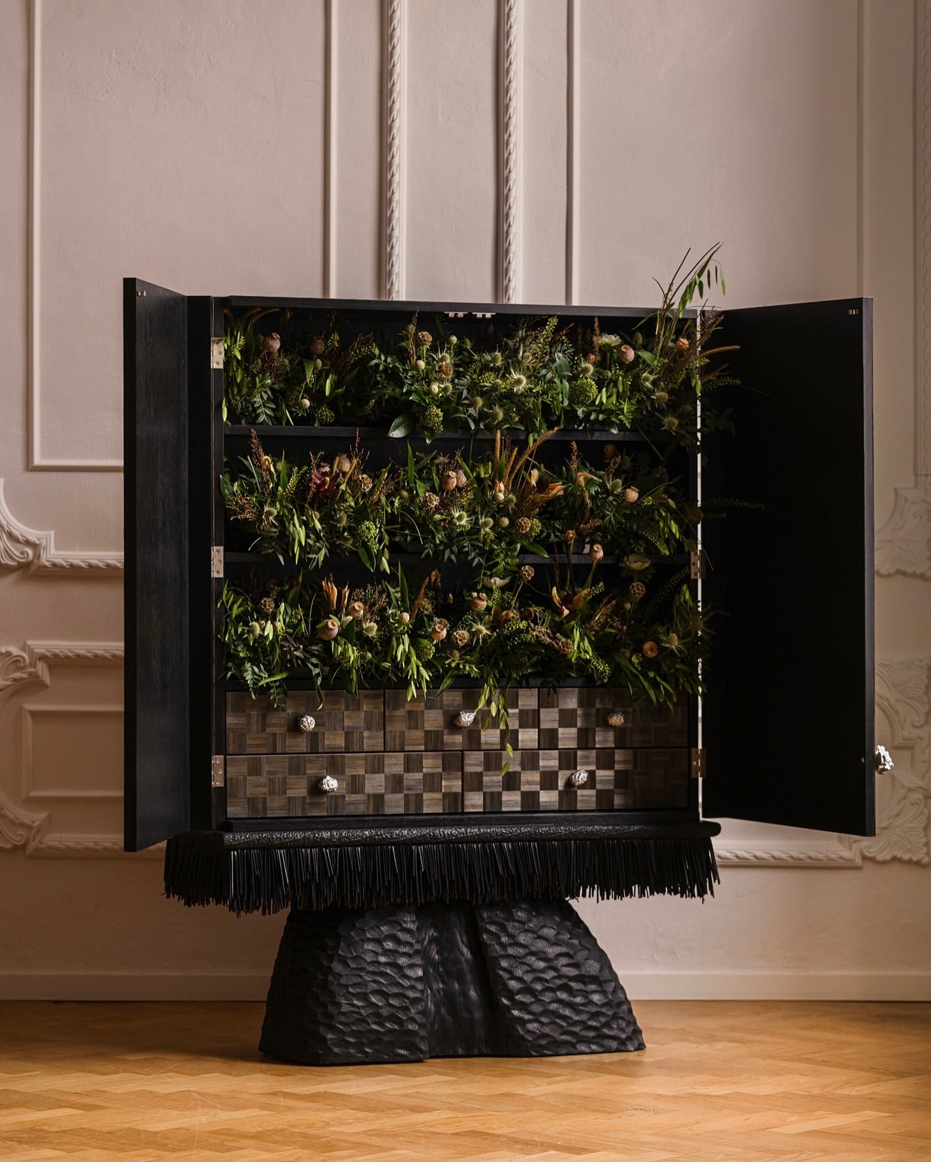 Nocturne Garden Handcrafted Collector’s Cabinet
