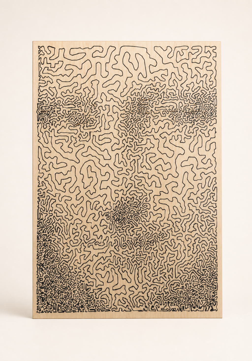 Mona Lisa Maze-Line Wood Veneer Wall Art