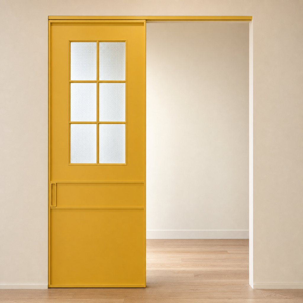 Marigold Grid 6-Lite Aluminum Sliding Door