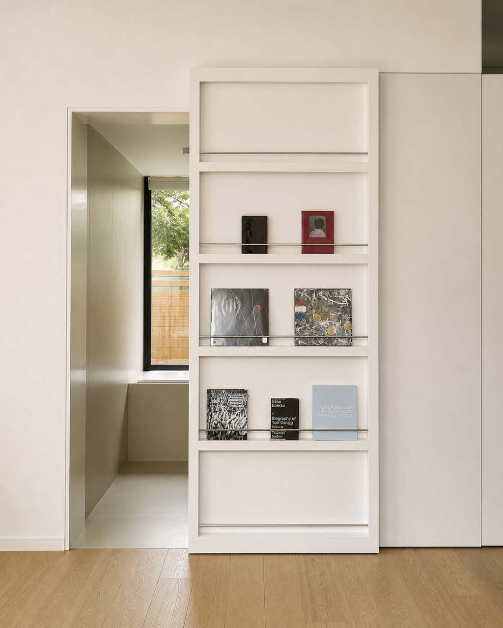 Magazine Display Sliding Door