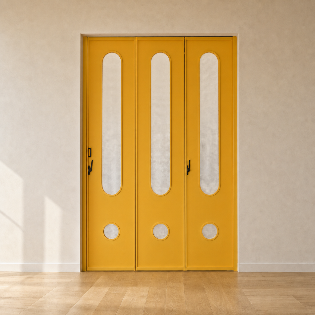 Marigold Arch 3-Panel Aluminum Folding Door