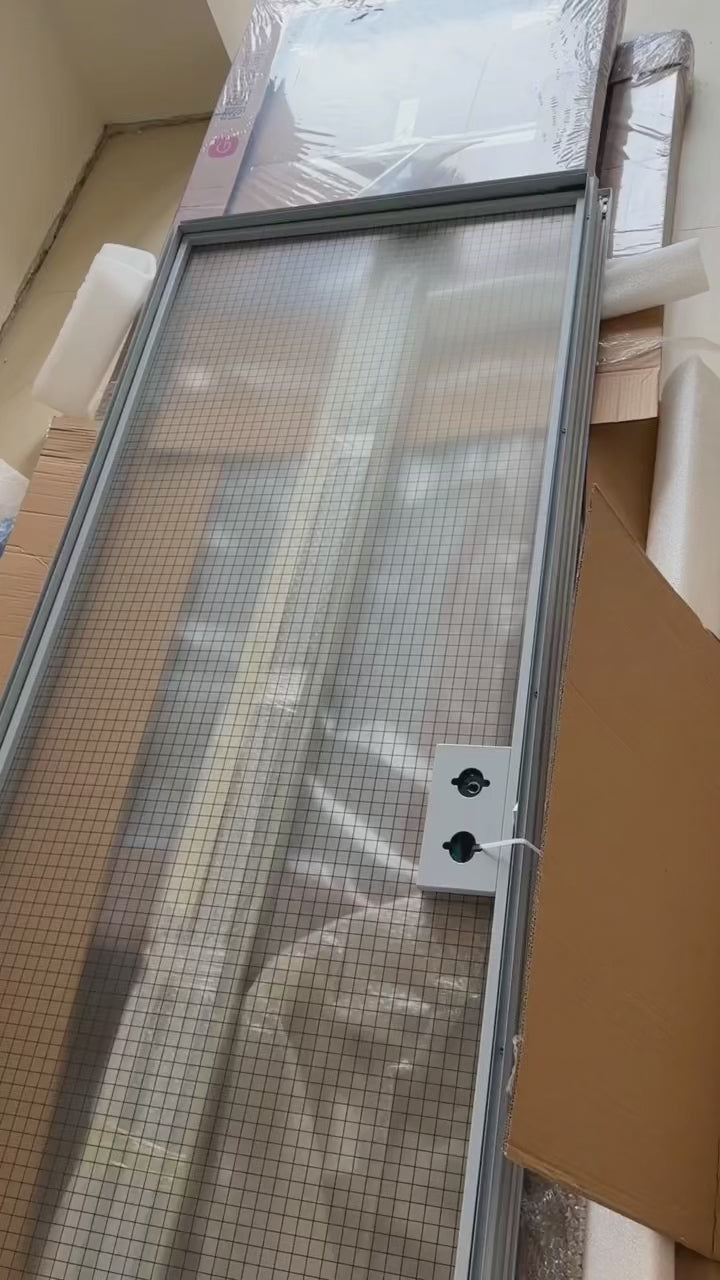 Grid Glass Aluminum Interior Door